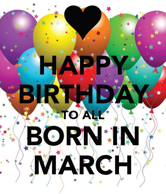 Let's Celebrate March Birthdays